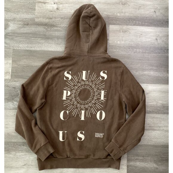 Suspicious Antwerp Cotton Sweatshirt Skull Dream World IV Brown Hoody RARE Large